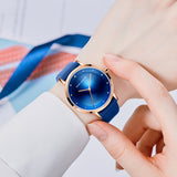 Waterproof Calf-skin Watchband Women's Watch - Dazpy