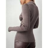 Slim Fit-Pullover mit Polokragen für Damen