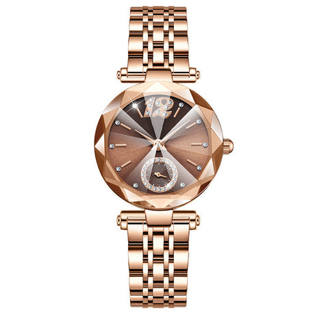 Women's Fashionable Multi-pronged Gradient Glass With Diamond Face Watch - Dazpy