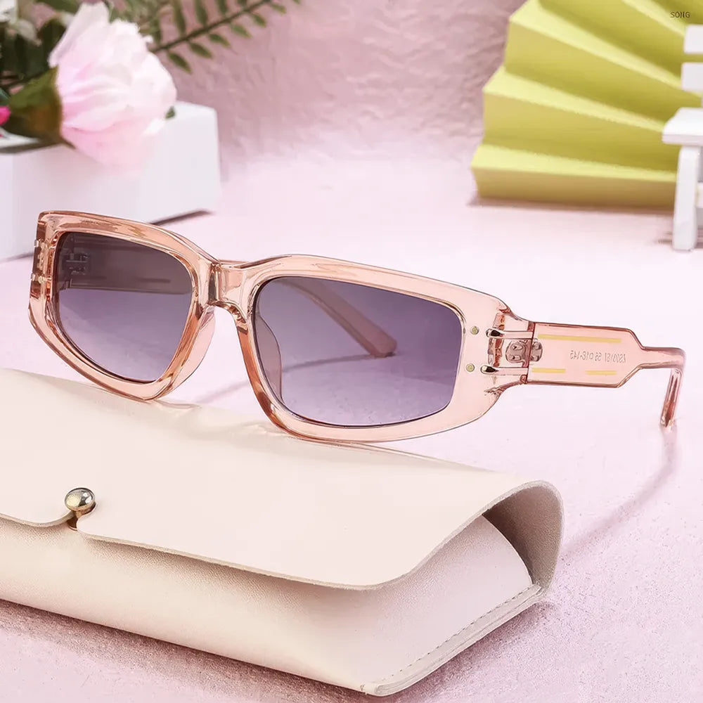 Gafas de sol rectangulares de moda para mujer