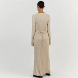 Elegant Pleated Knit Dress