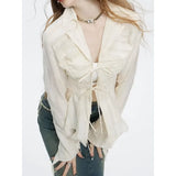 Women’s Sexy Lace Up Blouse