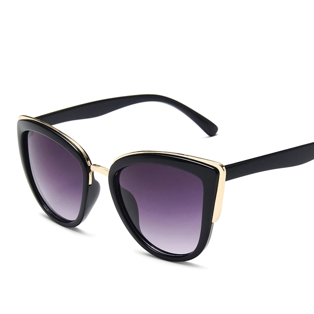 Luxuriöse Retro-Sonnenbrille mit großen Katzenaugen für Damen