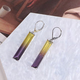 Jewelry Gradient Color Clash Personality Three-dimensional Geometric Earrings - Dazpy