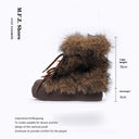 Women's Suede-Look PU Flat Short Boots