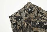 American-style Multi-pocket Camouflage Denim Shorts