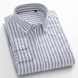 Striped Cotton Oxford Anti-wrinkle Casual Shirt For Men