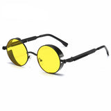 Runde Steampunk-Sonnenbrille aus Metall