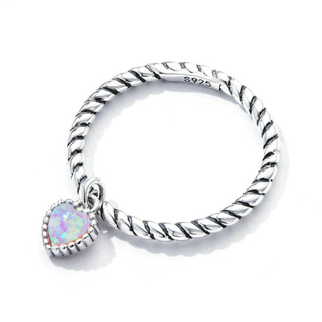 Ins Wind Opal Fried Dough Twist Ring Wall Ring Handwear - Dazpy