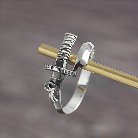 Design Personality Samurai Sword Thailand Silver Ring Men - Dazpy