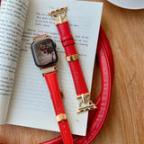 Leather Wristband New Year Red Girl - Dazpy