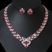 Bride Zircon Jewelry Necklace Earring Set - Dazpy