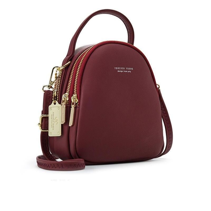 Mini mochila elegante - Bolso de hombro de moda de cuero PU para mujer