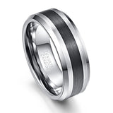 Surface Brushed Black Fashionable Men's Ring - Dazpy