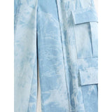 High Waist Tie Dye Straight Denim Pants