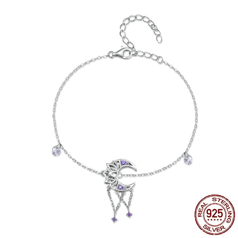 Moon Dreamcatcher Bracelet Sterling Silver - Dazpy