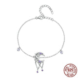 Moon Dreamcatcher Bracelet Sterling Silver - Dazpy