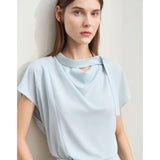 Blusa de mujer sólida de verano minimalista