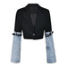 Schicker Denim-Patchwork-Blazer