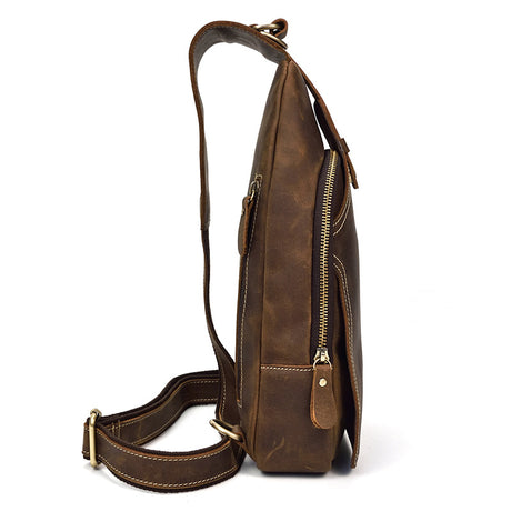 Fashion Men's Leather Shoulder Messenger Bag - Dazpy