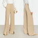 Winter Casual Chic Weite Hose mit hohem Schlitz