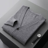 Wool Cardigan Male V-neck Thin Loose