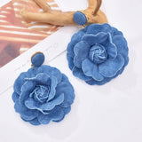 Denim Drop Earrings