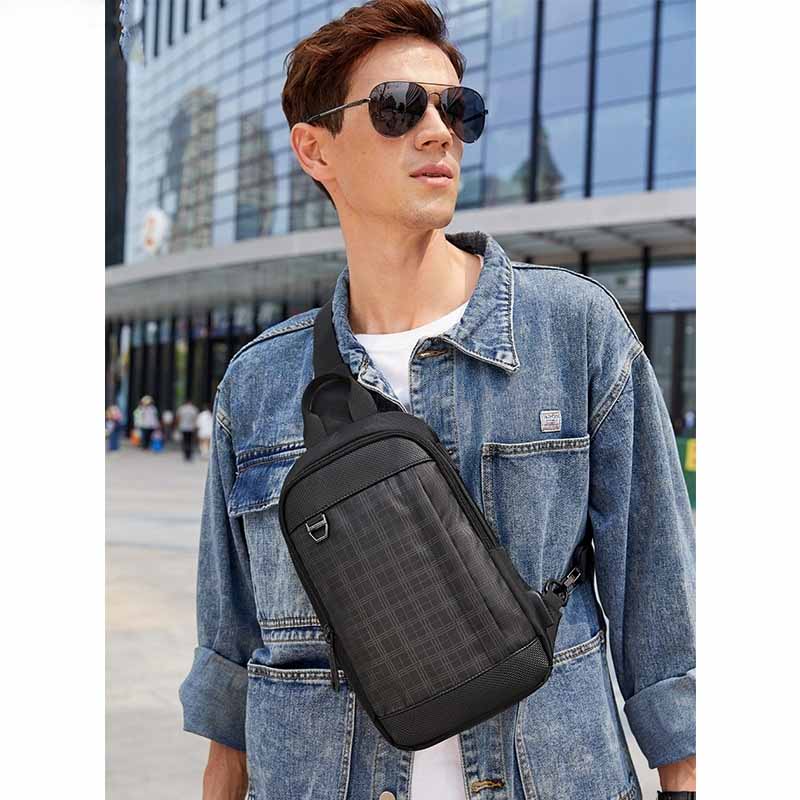 Fashion Men's Simple Polyester Messenger Bag - Dazpy