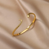 Gold Snake Bangle Bracelet for Women