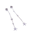 Five-pointed Star Inlaid Zircon Long Chain Earrings - Dazpy