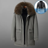 Herren Daunenjacke Herren Mittellanger Mantel