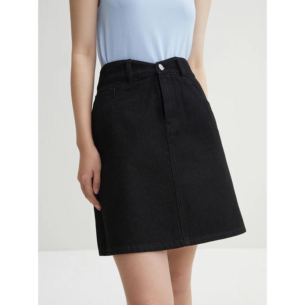 Chic High Waist Denim Skirt