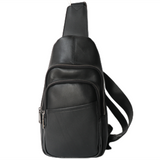 Black Top Layer Cow Leather Japanese Casual Bag - Dazpy