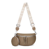 Luxury Cow Leather Women's Crossbody Chest Bag with Purse