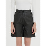 Elegante knielange PU-Leder-Shorts für Damen