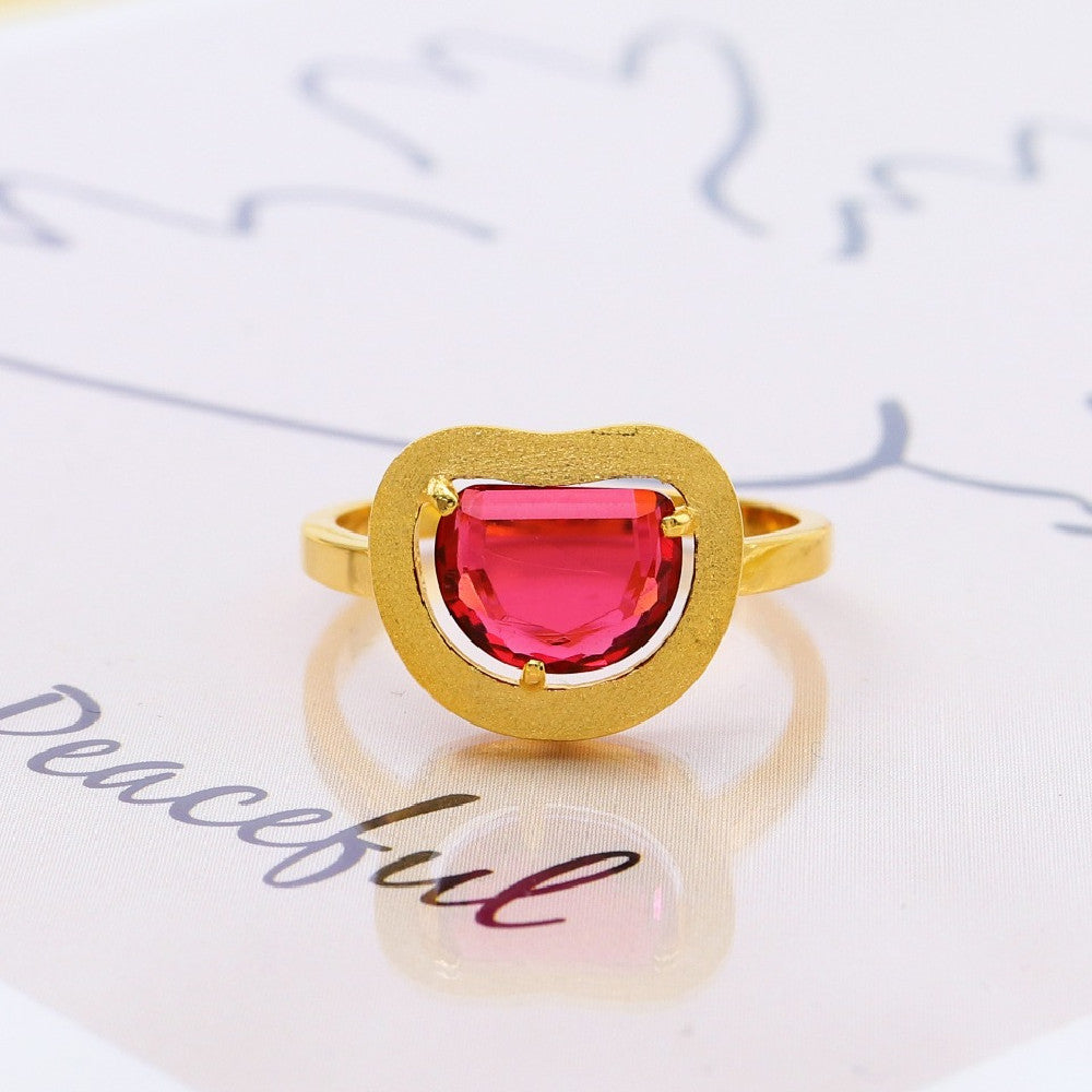 Fashion Luxury Silver Ruby Ring - Dazpy