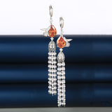 Pearl Tassel Long Earrings Female - Dazpy