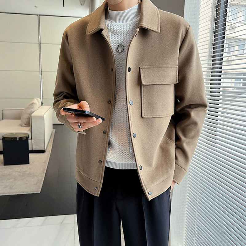 Premium Short Woolen Overcoat Coat