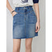 Schicker Lyocell-Jeans-Minirock mit hoher Taille