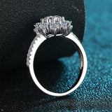 Sterling Silver Fashion Moissaint Diamond Ring - Dazpy