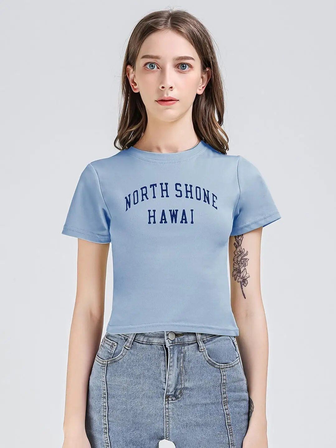 Schmal geschnittenes T-Shirt mit High Street-Buchstabendruck