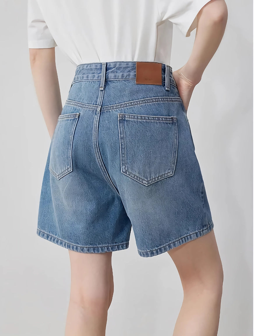 Shorts vaqueros de cintura alta para mujer