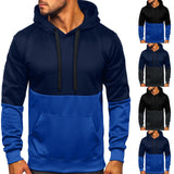 Farbblock Kapuzen Paar tragen Sport Casual Pullover