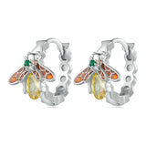 Women's S925 Silver Bee Ear Buckle - Dazpy