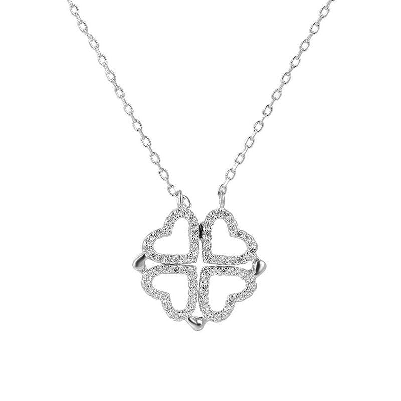 S925 Silver Multi-wear Clover Necklace For Women - Dazpy