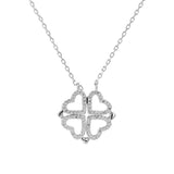 S925 Silver Multi-wear Clover Necklace For Women - Dazpy