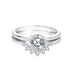 Moissanite Ring Women's Sterling Silver Retro - Dazpy