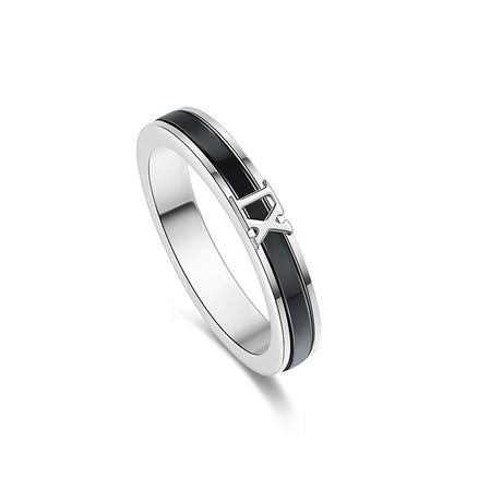 Men's And Women's Fashion All-matching Silver Electroplated Couple Rings - Dazpy