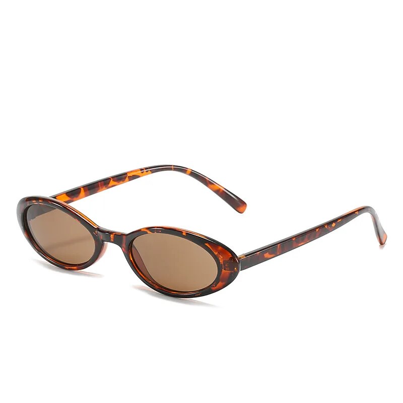 Ovale Vintage-Sonnenbrille mit UV400-Gläsern aus Polycarbonat