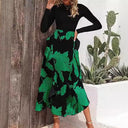 Women's Sleeveless Printed Ruffle Dress